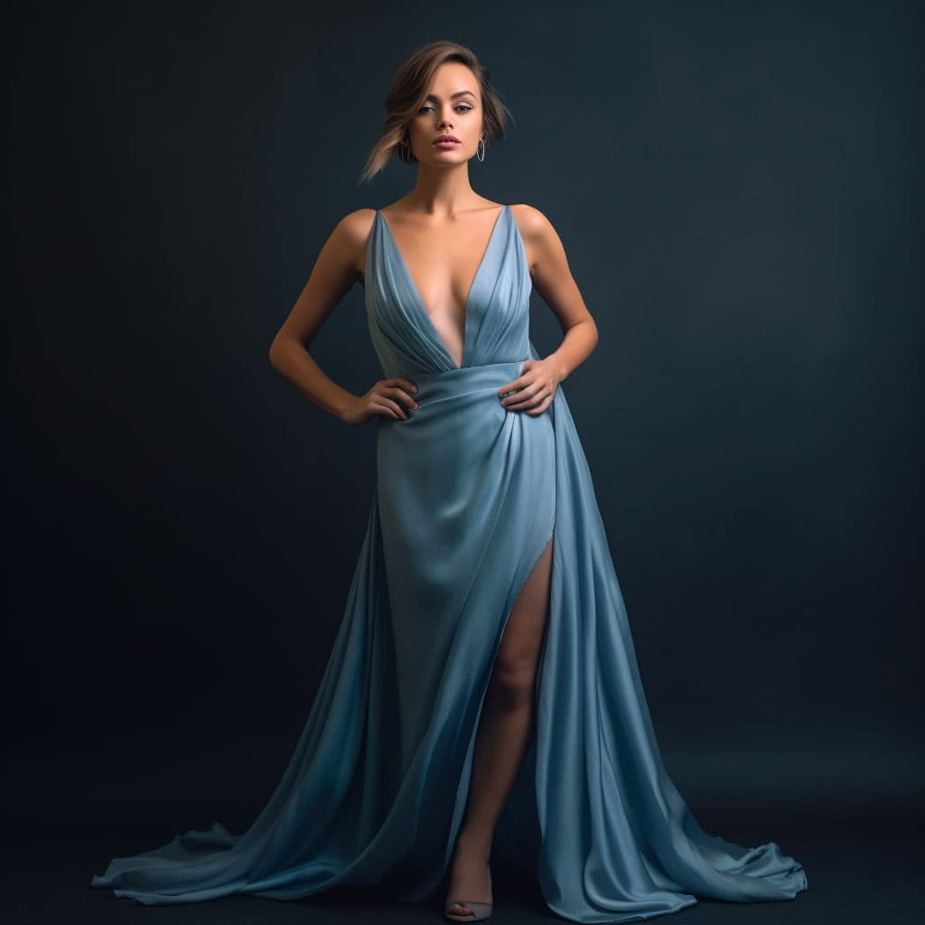 Ethereal Moonlight Evening Dress